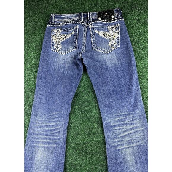 Miss Me Boot Heavy Stitched Cross Jeans - Picture 7 of 7